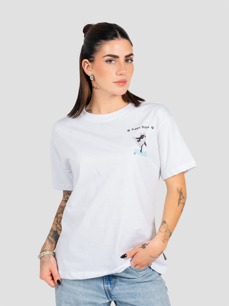 GROOVE SHIRT63PUPPY YOGA BIANCO